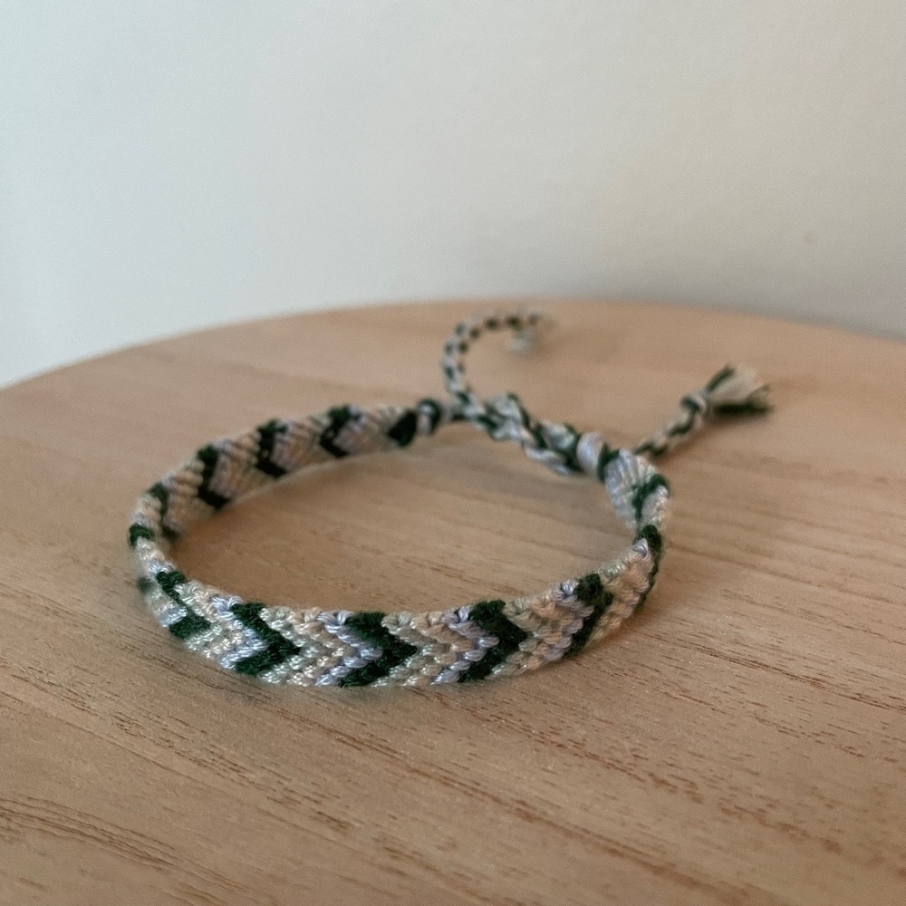 Dark Sage Woven Bracelet